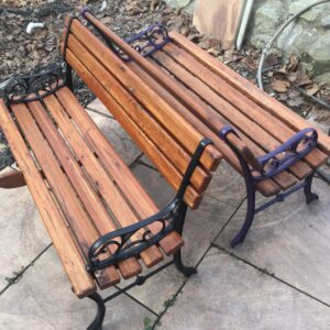 Cherry Iron Benches